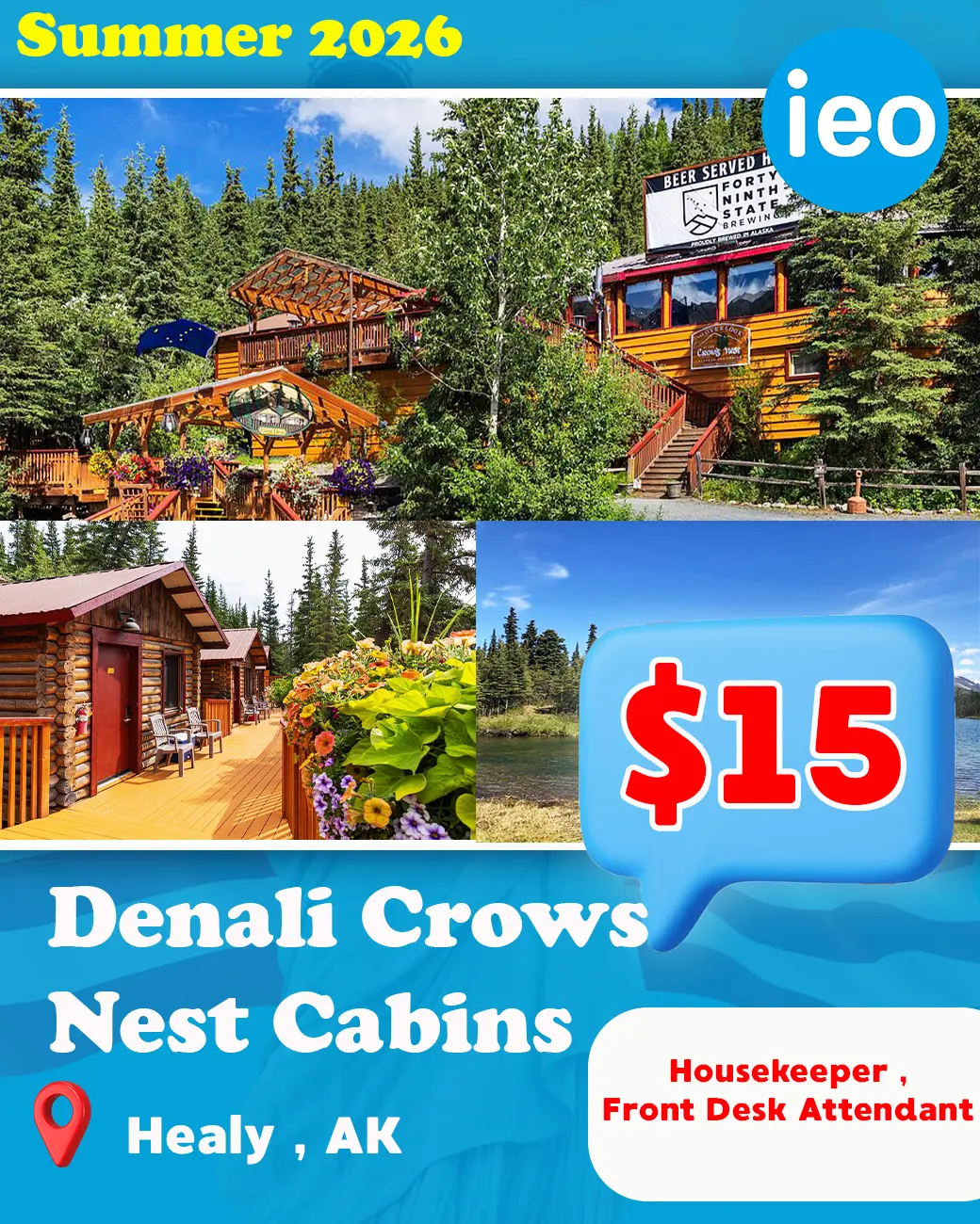 🆕 Denali Crows Nest Cabins IEO WORK TRAVEL